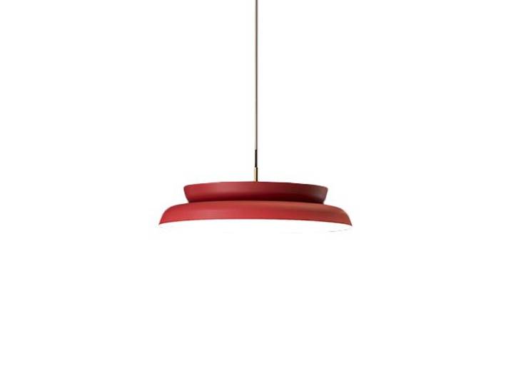 LUMEN CENTER lampe à suspension DOPPIO ZERO M (3000K, rouge brun - Aluminium)