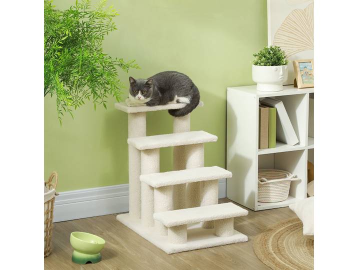 Escalier Animaux Flanelle Haute Densité Beige