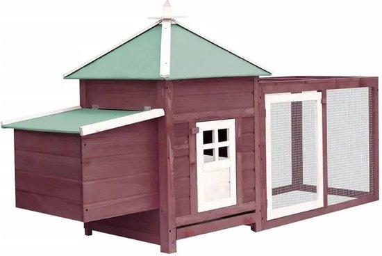 Famanu Hühnerhaus mit Auslauf - Hühnerstall für den Außenbereich