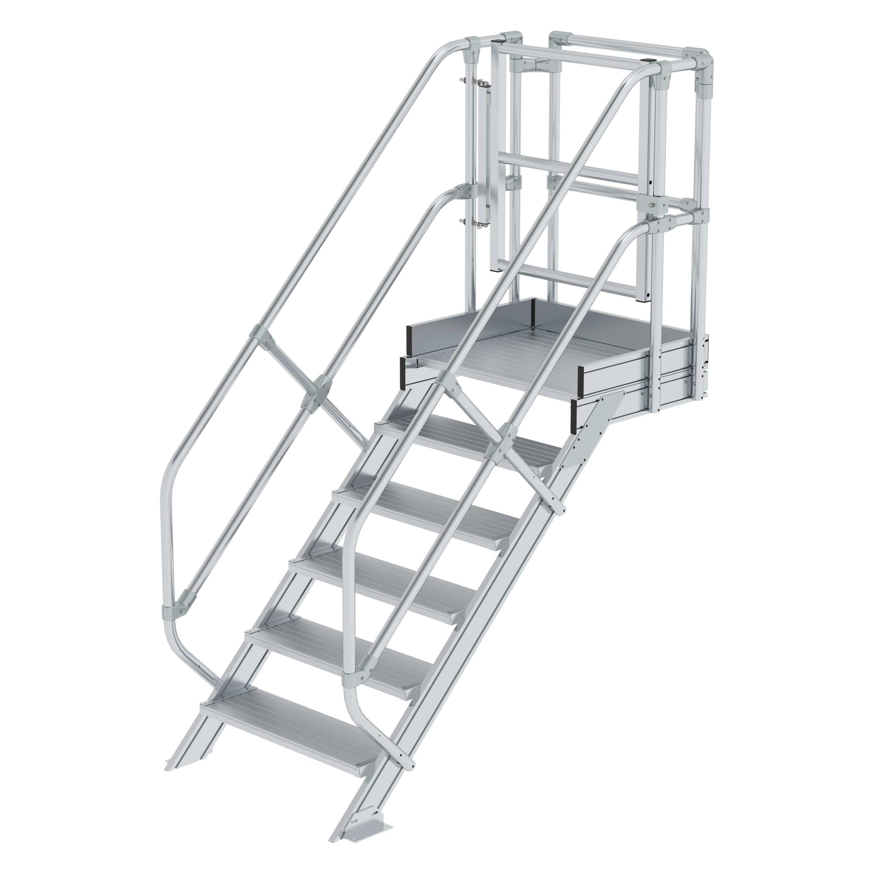 Günzburger Treppen-Modul Aluminium geriffelt 6 Stufen (Gerüst) (632306)