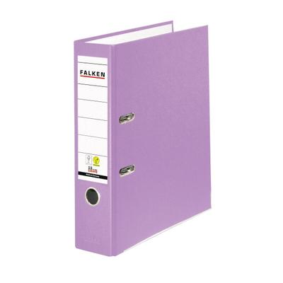 Falken 24001216 PP-Color-Ordner A4, Rücken 80mm, mit Einsteckschild - Flieder