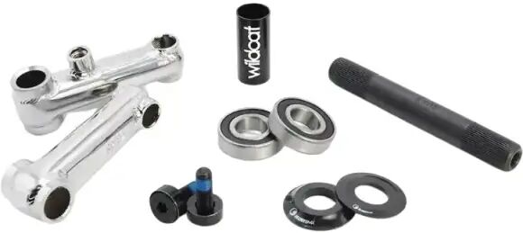 Wildcat Mini BMX 3-Piece Crank Kit (89mm - Silber)