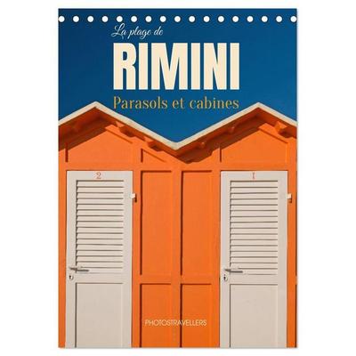 La plage de Rimini Parasol et cabines (Calendrier de bureau 2027 DIN A5 horizontal), CALVENDO calendrier mensuel