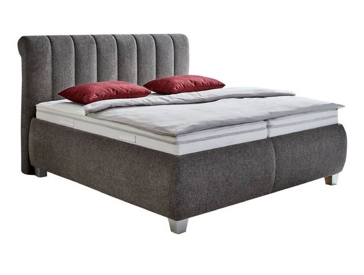 SYSTEMPOLSTER sleep Polsterbett MESSINA 180 x 200 cm dunkelgrau