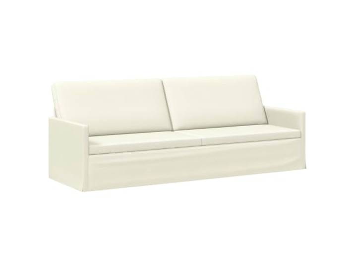 vidaXL 3-Sitzer Sofa Creme 220 x 81 x 82 cm Cordstoff Bietet dauerhafte Unterstützung und Zuverlässigkeit. Schaumkissen sorgen für überlegenen Komfort