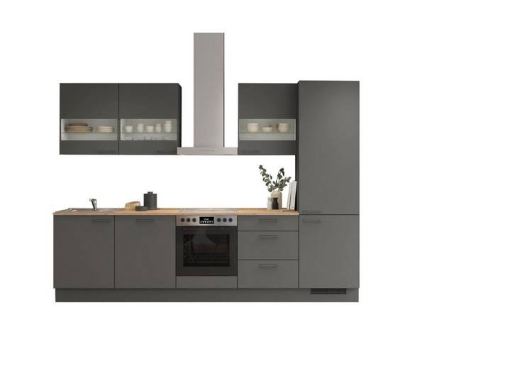nobilia® Küchenzeile Ost, individuell anpassbar, gratis Küchenplanung mit Profis, (Breite 300 cm), vormontiert, wahlw. mit E-Geräten, inkl. Lieferung