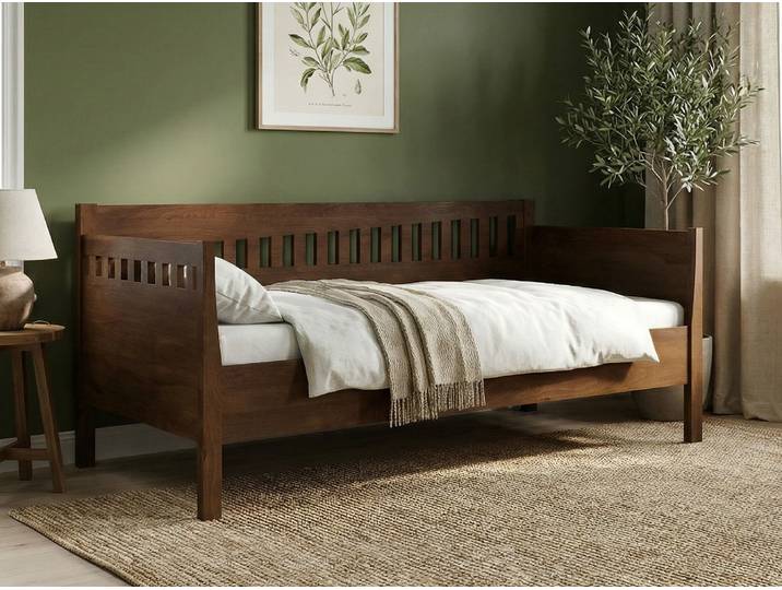 Sofabett „Stefanie“ Kernbuche Dunkel 80 x 220 cm Massivholz Buche Dunkel