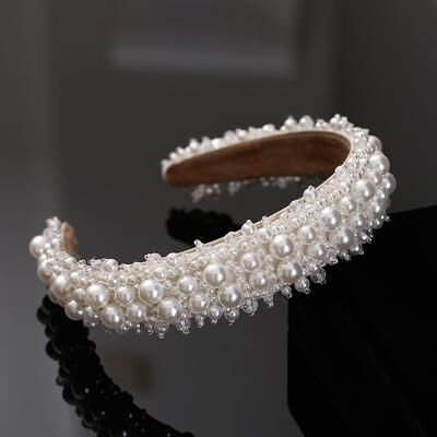 Modern Mode Marketplace Baroque Pearl Crystal Bridal Headband Handmade Wedding Hair Accessory For Brides Baroque Pearl Crystal Bridal Headband Handmade Wedding Hair Accessory For Brides