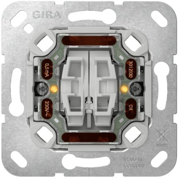 Gira Tast-Kontroll Einsatz 313500 10AX 250V~ orange LED 230V~)