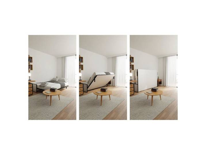 Wallbedking Lit escamotable Morphy Studio – Système Multifonction modulaire SizeFlex & TypeFlex (120x190 cm Horizontal)