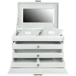 Schmuckkasten LADY, weiß, Aufbewahrungsboxen, Damen, Polyurethan, Schmuckkasten