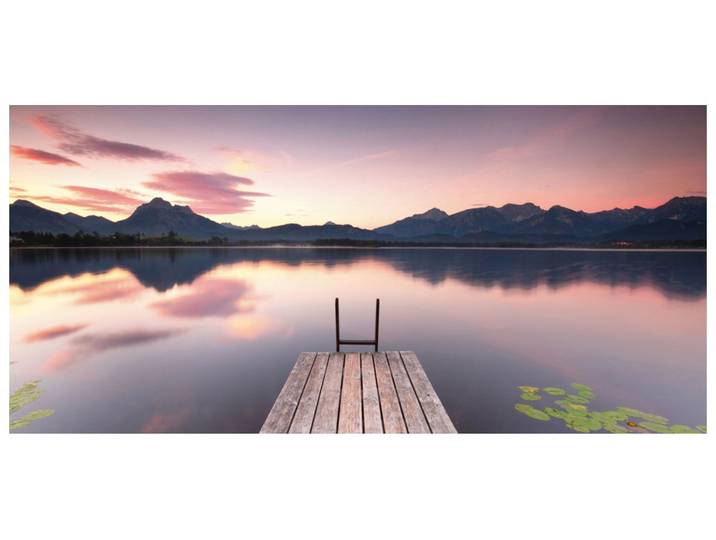 Alubild Steg in Der Abenddämmerung image LAND