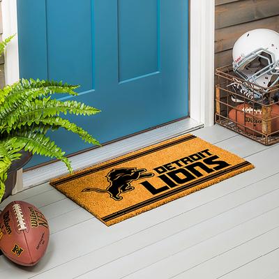 Evergreen Detroit Lions Monochrome Indoor/Outdoor Coir Door Mat