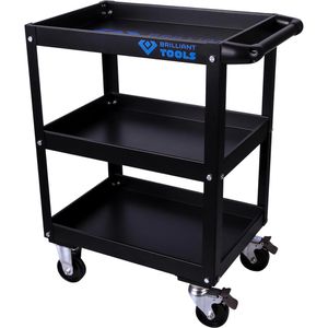 Brilliant-Tools Werkstattwagen BT150900, Tragkraft 120kg, 680 x 425mm, 3 Ablagen