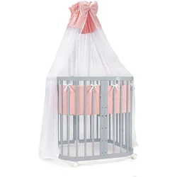 BABYBETT GREY, 7in1 mit Matratze