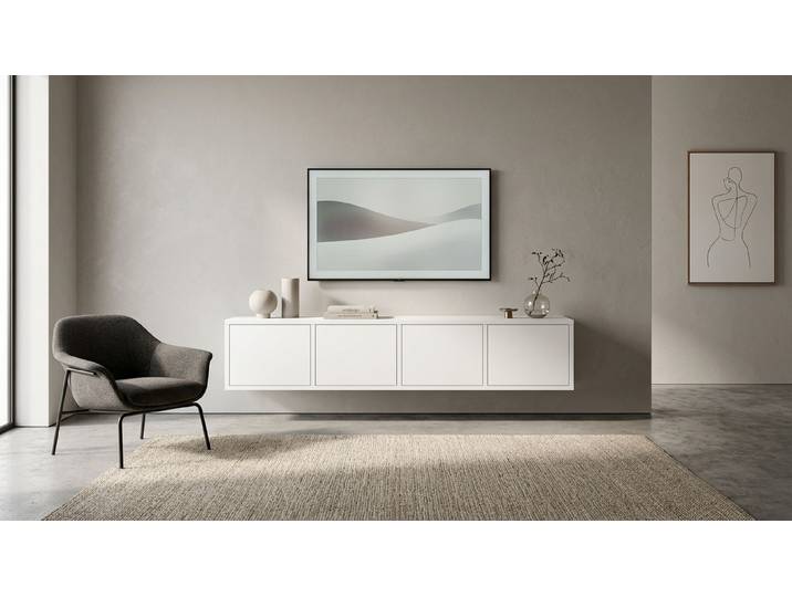 Weißes Hängesideboard MDF Lackiert Signal­weiß RAL&nbsp;9003