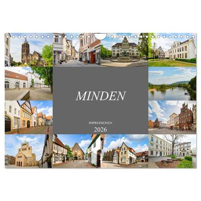 Minden Impressionen (Wandkalender 2026 DIN A4 quer), CALVENDO Monatskalender