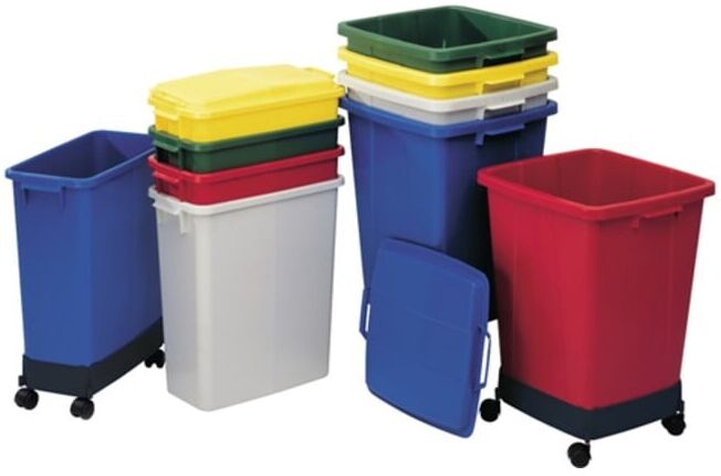 Collecteur de déchets / poubelles de tri 60 l H590xl285xP555mm PE vert GRAF (778012)