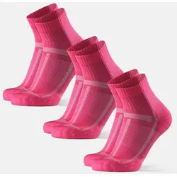 LONG DISTANCE RUNNING QUARTER SOCKEN - 3-Pack - Pink - 35-38