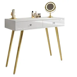 KONSOLE SIENNA GOLD mit Schubladen auf goldenen Beinen