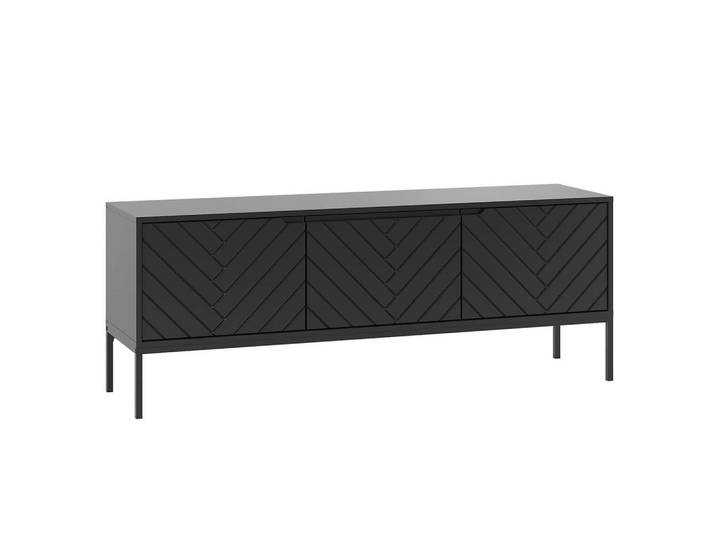 Petits-meubles Tv-Möbel Daria Schwarz, 151x77x39 cm, Wohnzimmer, TV Möbel, TV-Ständer