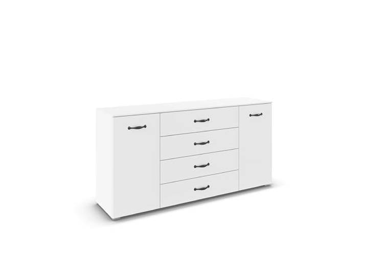 Rauch Möbel ADITIO, Kommode, Farbe Weiß, Breite 160 cm Sideboard im Landhausstil, Cottage, 2-türig, 4 Schubladen, Soft-Close, für Schlafzimmer, Gästezimmer, Wohnzimmer, Garderobe