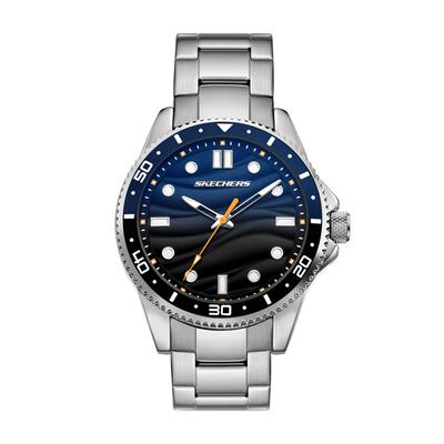 Quarzuhr SKECHERS "HAYMAR", blau (metallfarben, blau, schwarz, blau, schwarz), Armbanduhren, Herren, metallfarben, Quarzuhr, Armbanduhr, Herrenuhr, analog