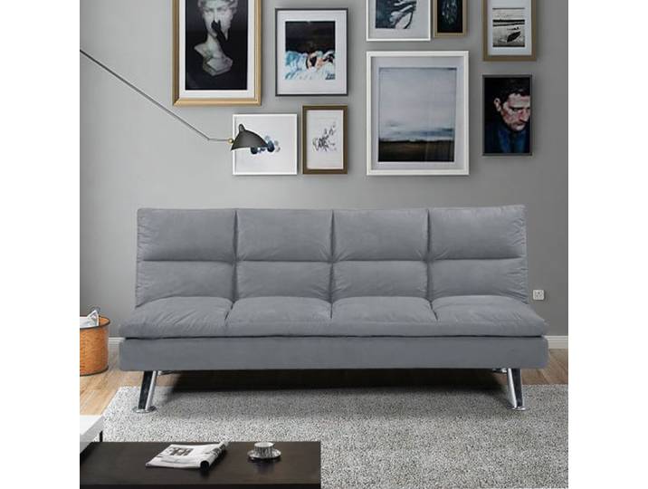 Banquette Clic Clac 3 places gris - Vanan
