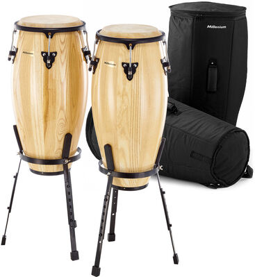 Millenium MC890NT Conga Set w. Gig Bags Natur