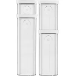 Zwilling Cube Box 4S, 29.5x10.7x10.7cm, 1.7l, Transparent-weiss, Vorratsbehälter, Weiss, Transparent