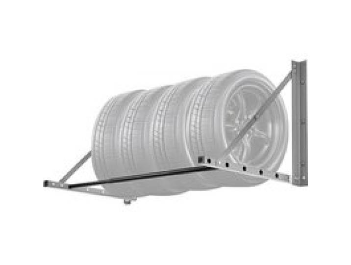 VEVOR Support de Rangement pour Pneus Mural Pliable, Rack à Pneus Réglable 81-122 cm, Étagère de Stockage de Pneus en Acier Q235, pour Pneus Standard R14-R20, Charge Max. 136 kg, pour Garage Atelier