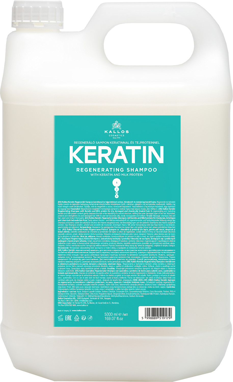 Kallos KJMN Keratin Regenerating Shampoo 5000 ml KA-KJMN1917
