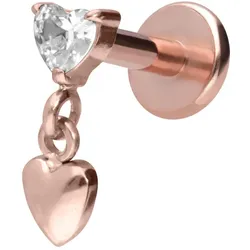 Titan Labret mit Innengewinde 2 HERZEN