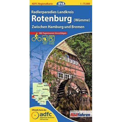 BVA ADFC Regionalkarte Radlerparadies Landkreis Rotenburg (Wümme) 1:75.000, Sonstige von , KOMPASS Freytag & Berndt, 978-3-87073-673-6