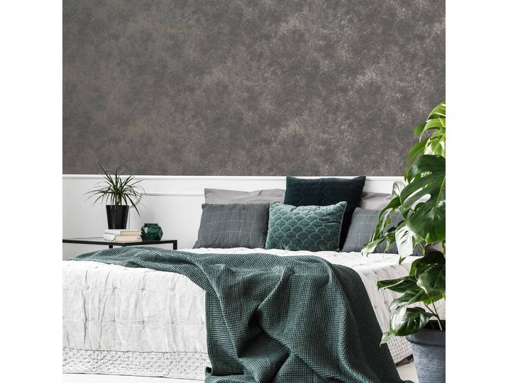 Vliestapete Gilded Concrete 52 x 1005 x 2cm Grau