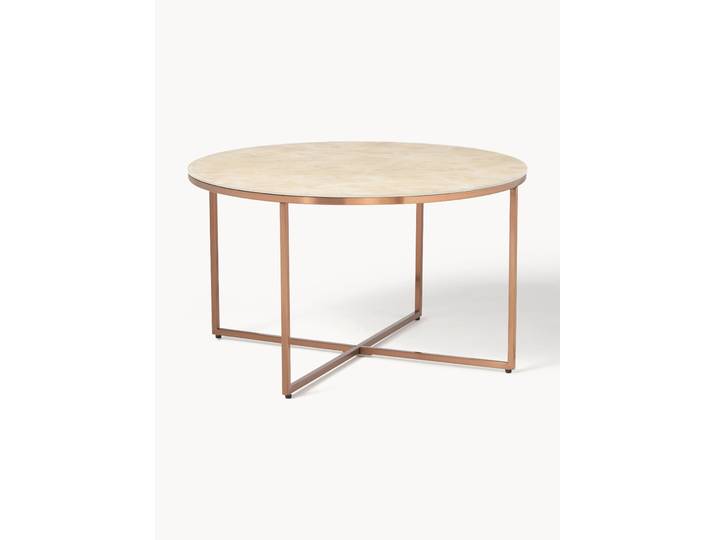 Table basse ronde look marbre Antigua