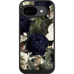 Nivocase Handyhülle für Google Pixel 10a Hülle NIVOpure Case Schwarz Blumen Utart Vintage (Google Pixel 10a), Smartphone Hülle, Schwarz