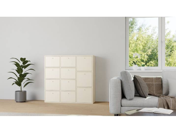 Maßgefertigter Apothekerschrank Premium Dekore Sand­beige