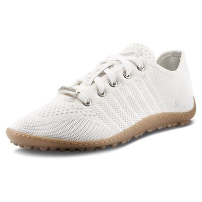 Barfußschuh LEGUANO "GO", Damen, Gr. 46, beige (natur), Textil, Schuhe Barfußschuh, Freizeitschuh, Halbschuh, Schnürer mit 360 Grad Halbkugelsohle
