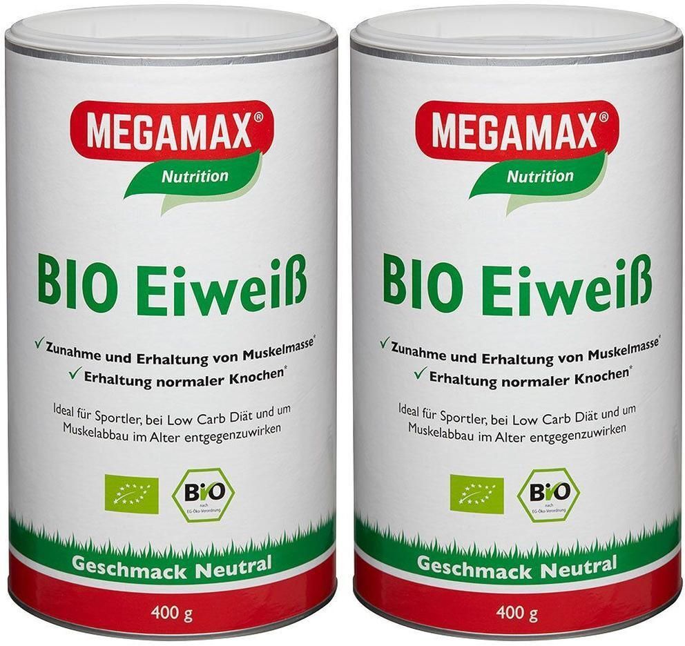 BIO Eiweiss Neutral Megamax Pulver 2x 2x400 g