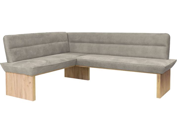 Eckbank GOODPRODUCT Beluna Polsterbank, Sitzecke , braun (latte, decor wotan eiche), B:210cm H:89cm T:169cm, Polyester, Sitzbänke, Eckbank, mit Wellenunterfederung im Sitz, TOPSELLER