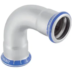 Geberit, Rohrverbindungstechnik, Bøjn 90 Gr Rustf 76,1mm - M/m MA-Press. Kun M-bakker (Winkelverbindung)