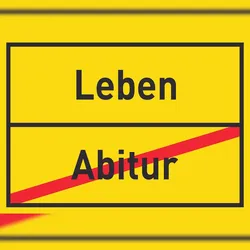 HB-Druck Leben Abitur Schild Ortsschild A3 (297x420mm)
