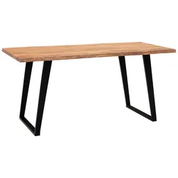 Esstisch ca. 160x80x76 cm Echtholz/Schwarz