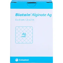 Biatain Alginate Ag 5x5cm mit Silber 10 ST