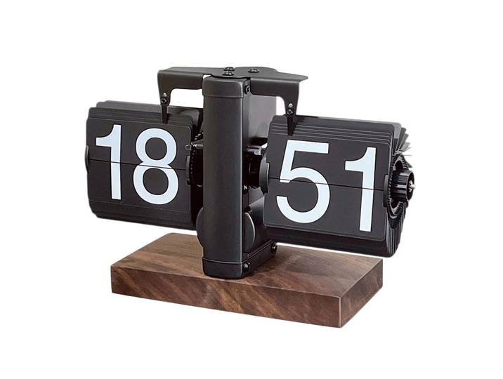 Horloge de bureau numérique à affichage rotatif automatique pour chambre et bureau