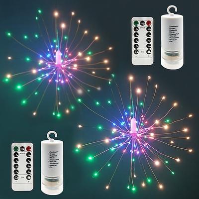 LED Feuerwerk Starburst Lichterketten Outdoor wasserdicht 120 LEDs DIY hängendes Feuerwerk Kupfer Fee Girlande Lichter Festival Party Urlaub Twinkle Light 2pcs 1pc