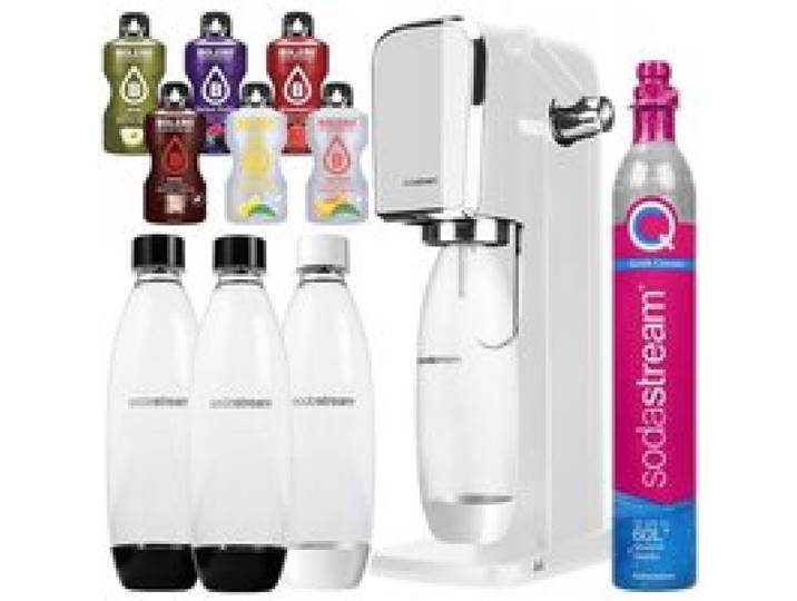Saturateur eau gazeuse - Sodastream - ART Blanc - Pack bouteilles PET 1L - Saveurs Bolero sans sucre