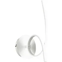 Gea Luce Moderne LED-Wandleuchte Tosca aus satiniertem weißem Aluminium, 15 W, 840 lm, warmes Licht 3000 K, Opaldiffusor, IP20, gebogenes Design