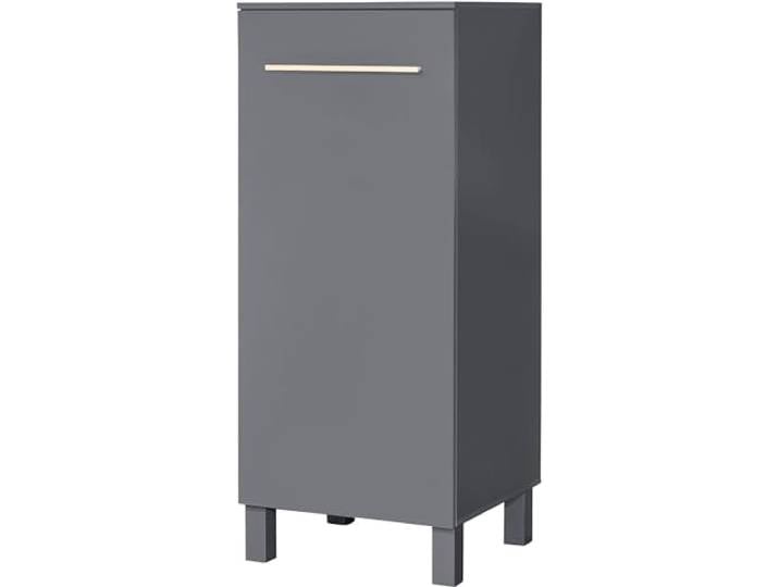 möbelando Kühlumbauschrank >Benedicto< in anthrazit/Sonoma-Eiche - 60x139x60 (BxHxT)